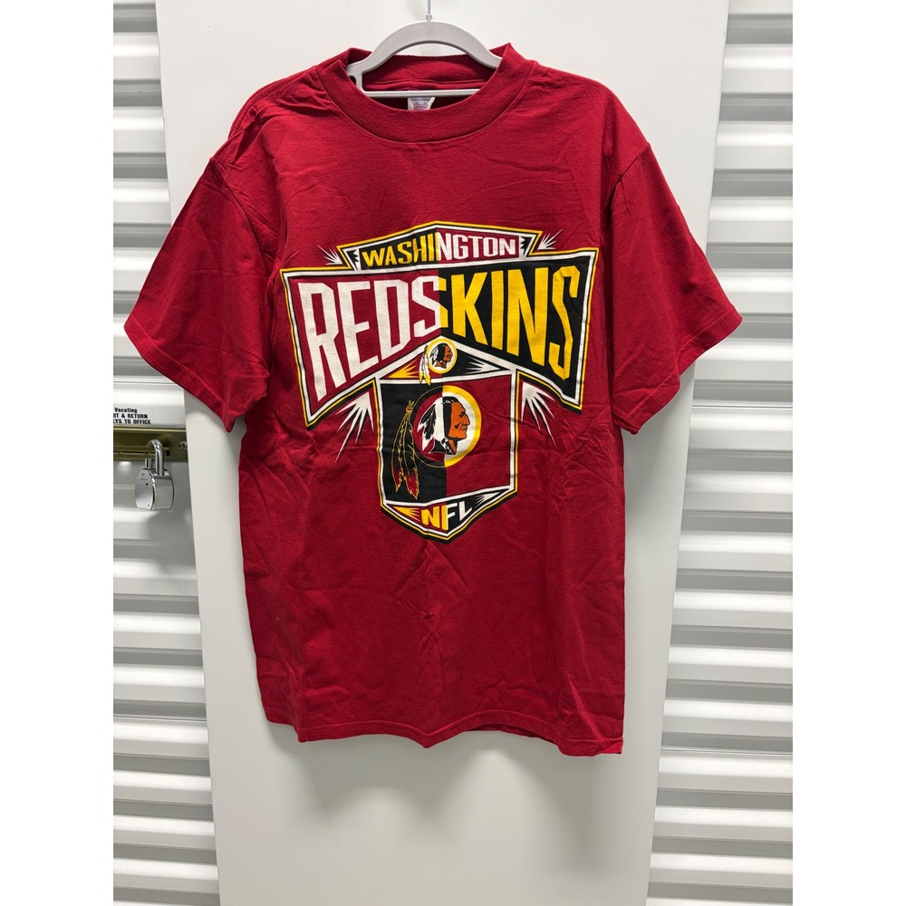 Vintage Logo 7 Washington Redskins T Shirt Mens Large Red NFL Graphic Good
